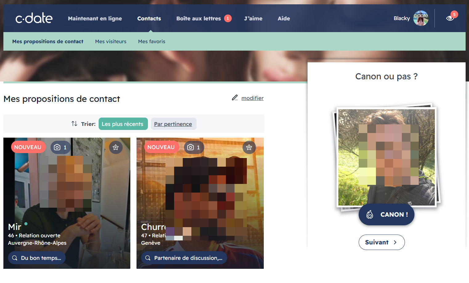 C-Date Propositions de contact